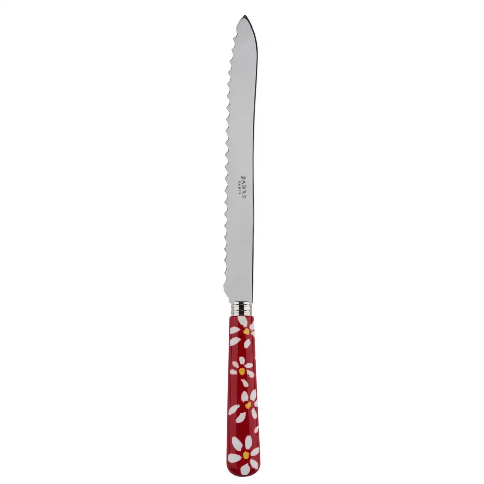 Daisy Red Bread Knife 11"