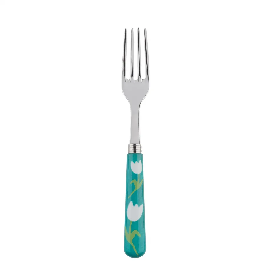 Tulip Turquoise Dinner Fork 8.5"