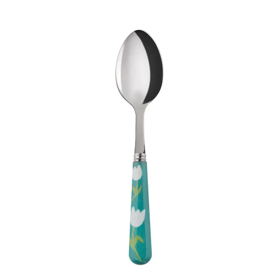 Tulip Turquoise Dessert Spoon 7.5"