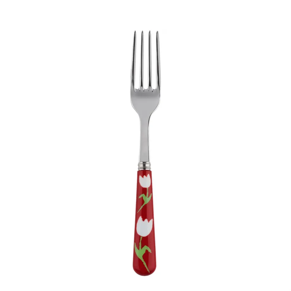 Tulip Red Salad Fork 7.5"