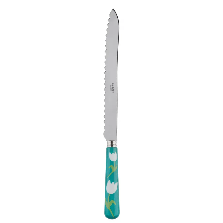 Tulip Turquoise Bread Knife 11"