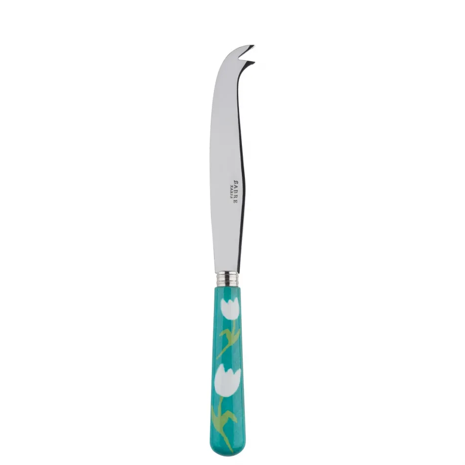 Tulip Turquoise Large Cheese Knife 9.5"