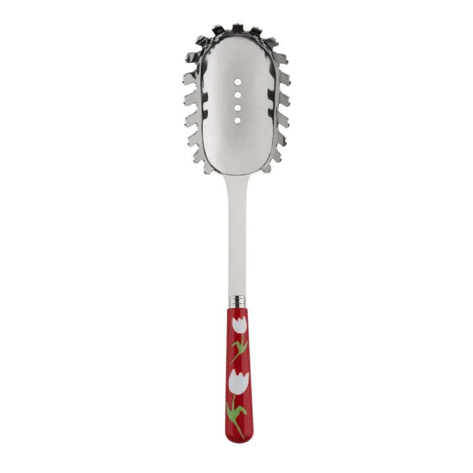 Tulip Red Spaghetti Spoon 10.5"