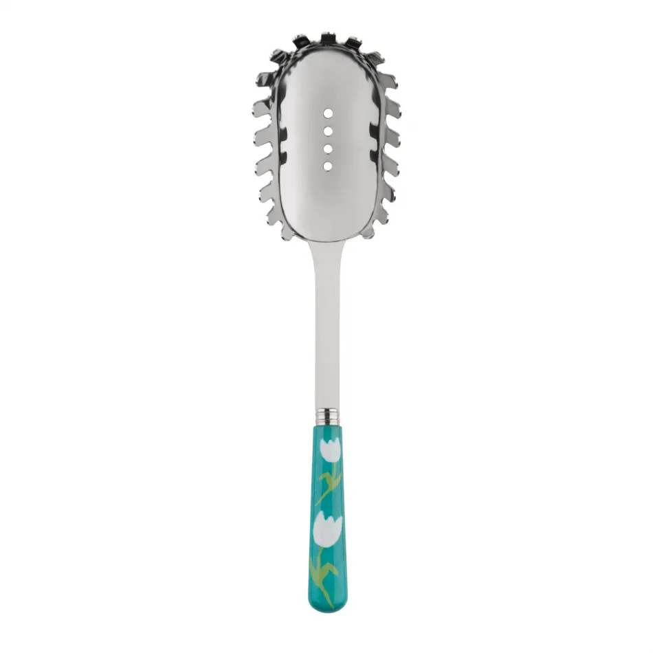 Tulip Turquoise Spaghetti Spoon 10.5"