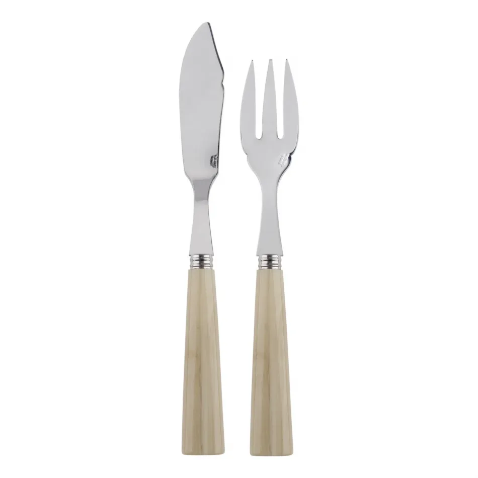 Nature Faux Horn Fish Set 8.25" (Knife, Fork)