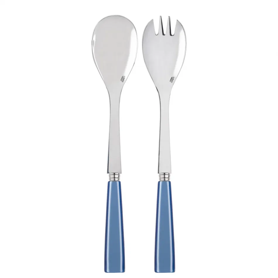 Icon Light Blue 2-Pc Salad Serving Set 10.25" (Fork, Spoon)