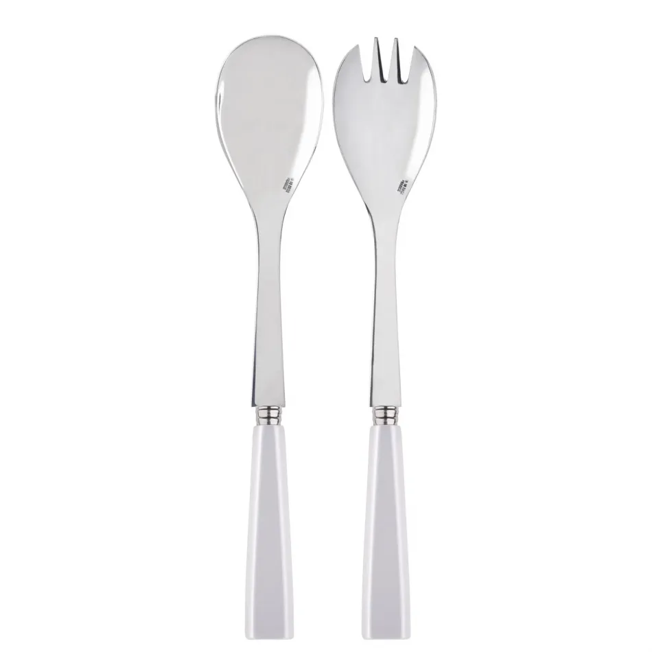 Icon White 2-Pc Salad Serving Set 10.25" (Fork, Spoon)