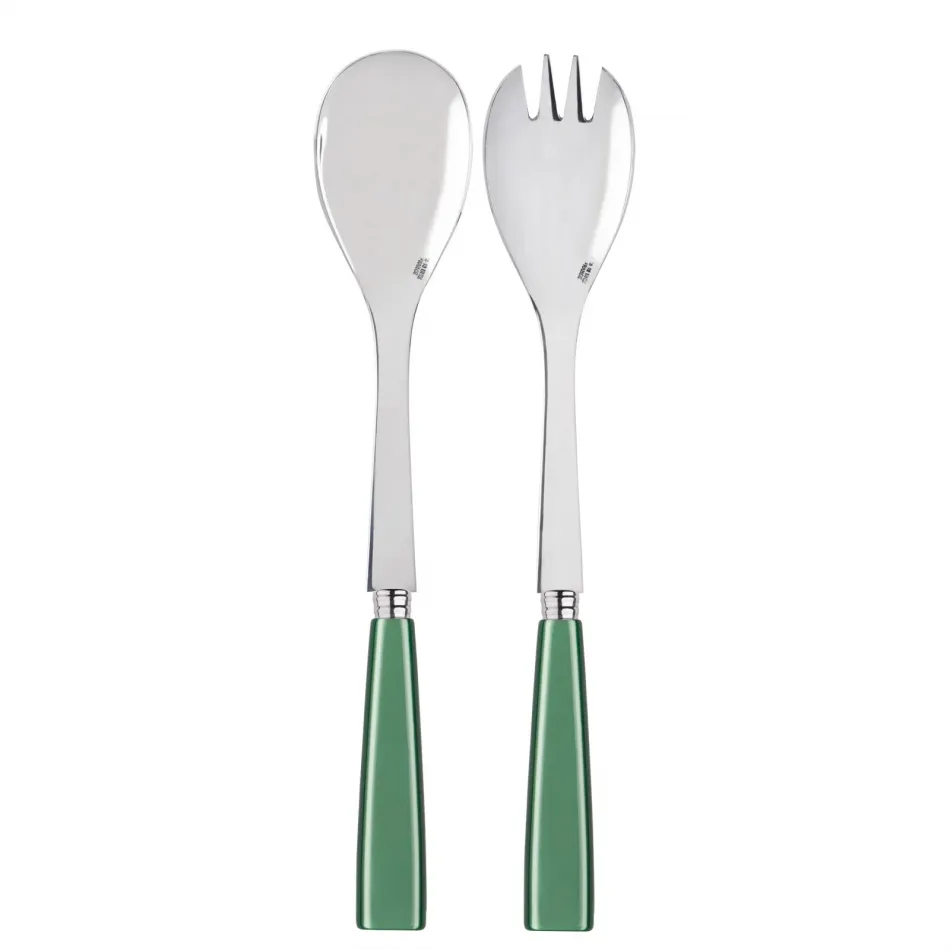 Icon Garden Green 2-Pc Salad Serving Set 10.25" (Fork, Spoon)