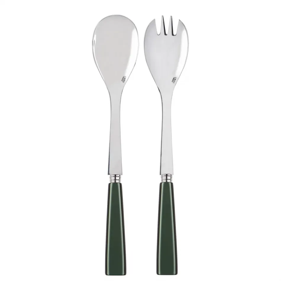 Icon Dark Green 2-Pc Salad Serving Set 10.25" (Fork, Spoon)