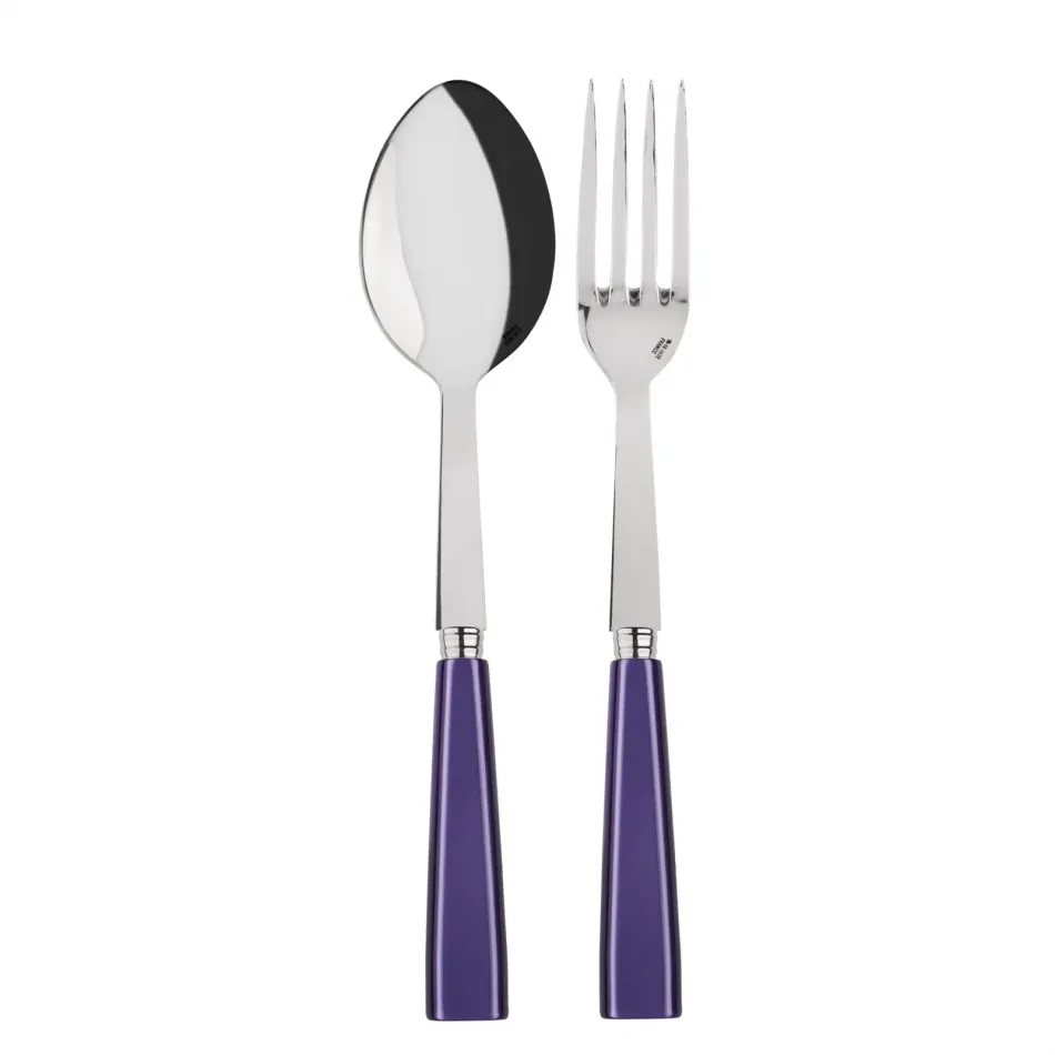 Icon Purple 2-Pc Serving Set 10.25" (Fork, Spoon)