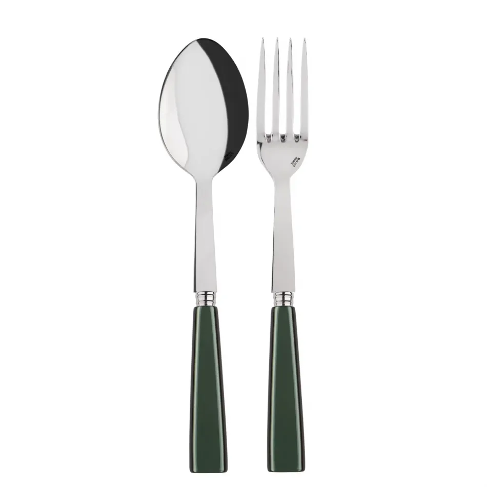 Icon Dark Green 2-Pc Serving Set 10.25" (Fork, Spoon)