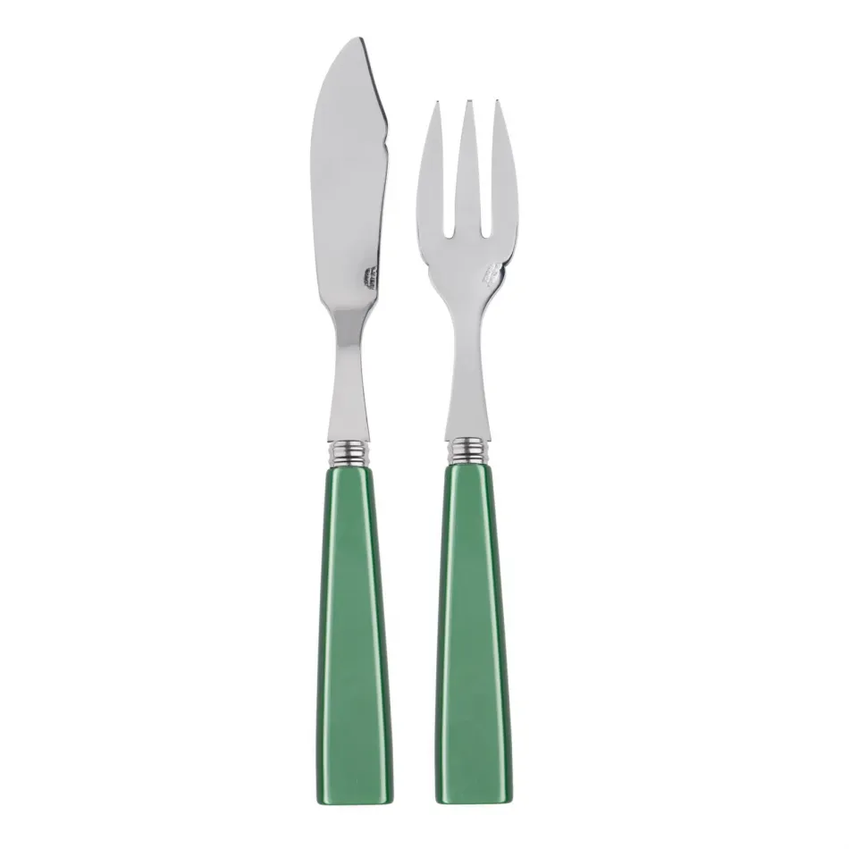 Icon Garden Green Fish Set 8.25" (Knife, Fork)