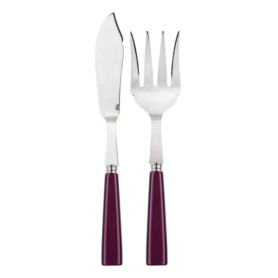 Icon Aubergine 2-Pc Fish Serving Set 11" (Knife, Fork)