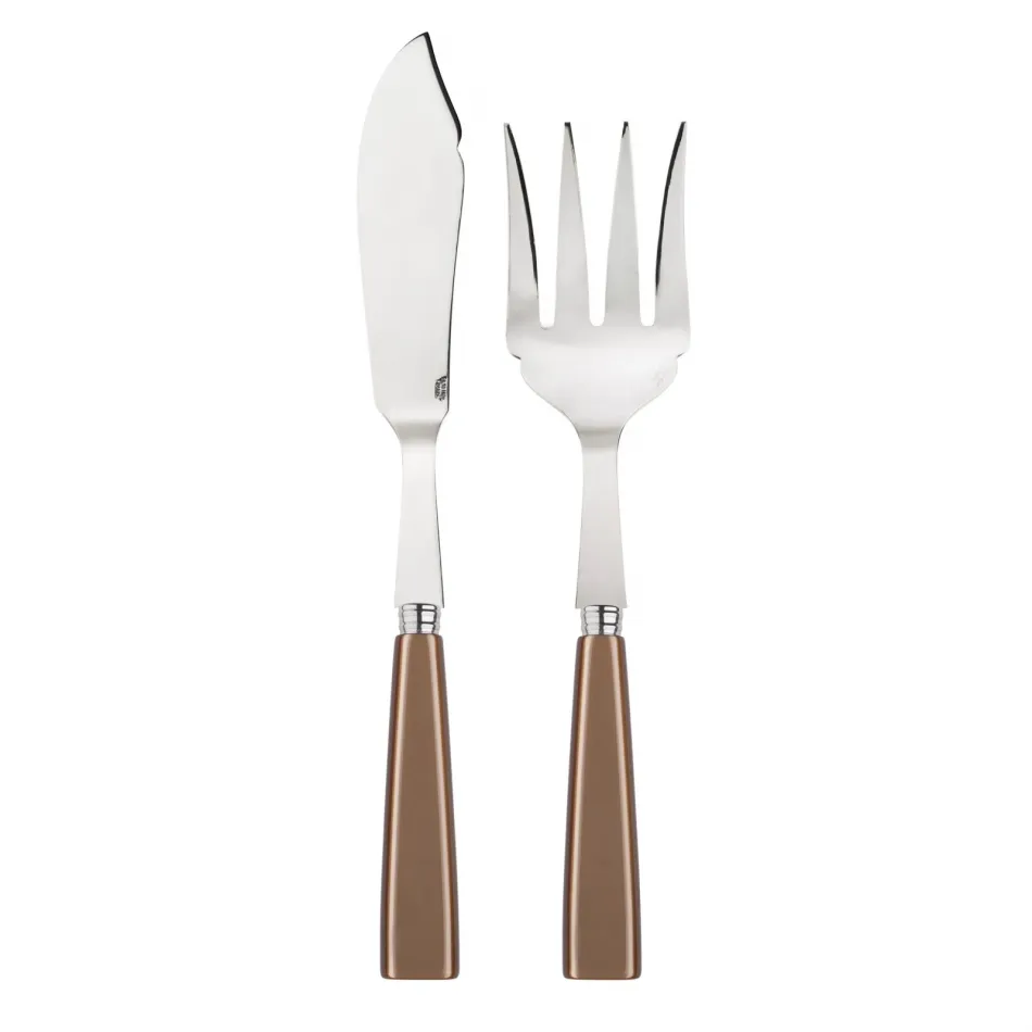 Icon Caramel 2-Pc Fish Serving Set 11" (Knife, Fork)