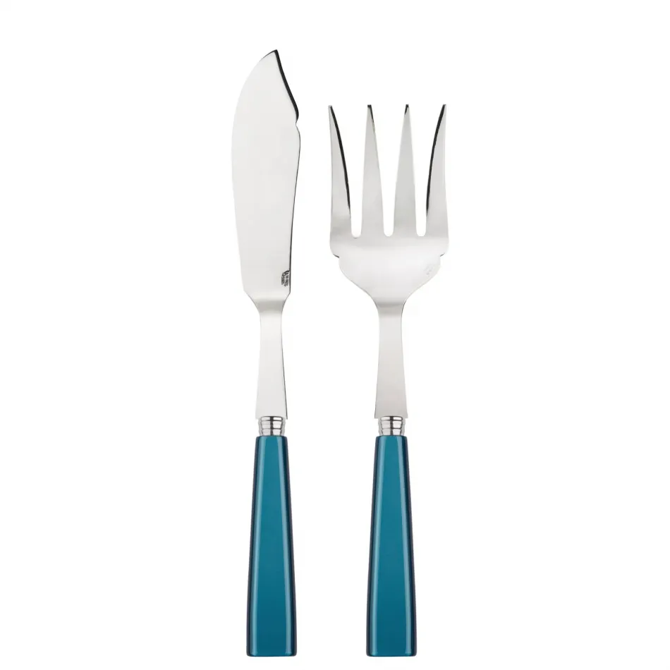 Icon Turquoise 2-Pc Fish Serving Set 11" (Knife, Fork)