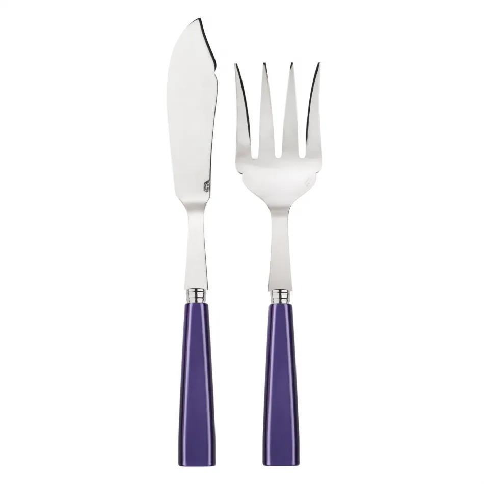 Icon Purple 2-Pc Fish Serving Set 11" (Knife, Fork)