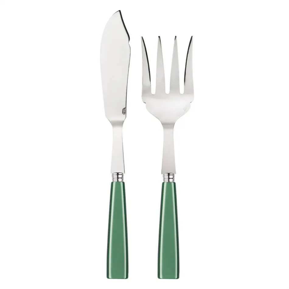 Icon Garden Green 2-Pc Fish Serving Set 11" (Knife, Fork)