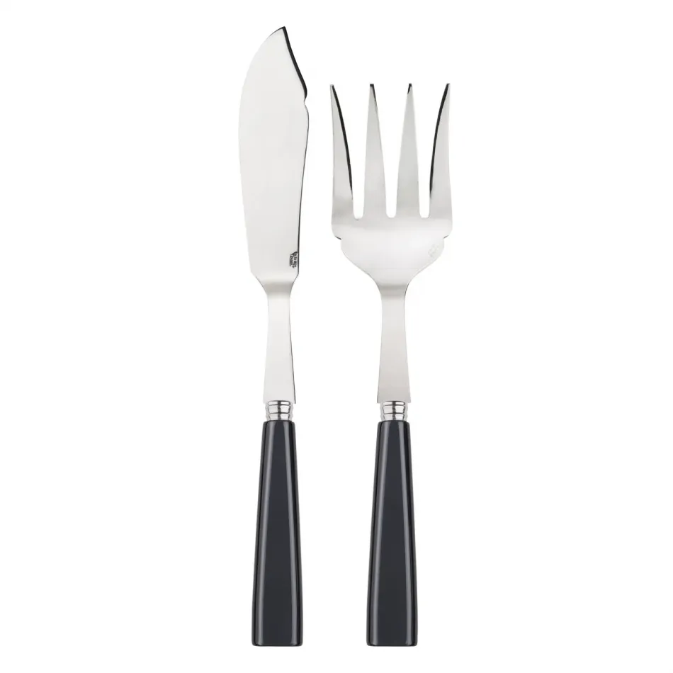 Icon Dark Grey 2-Pc Fish Serving Set 11" (Knife, Fork)