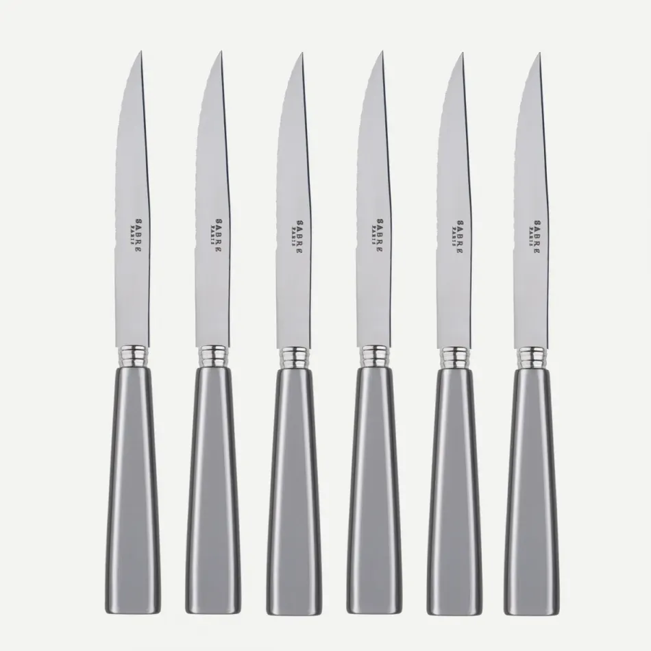 Icon Grey Set Of 6 Steak Knives