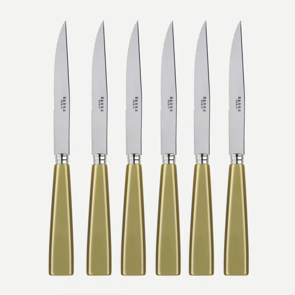 Icon Moss Set Of 6 Steak Knives