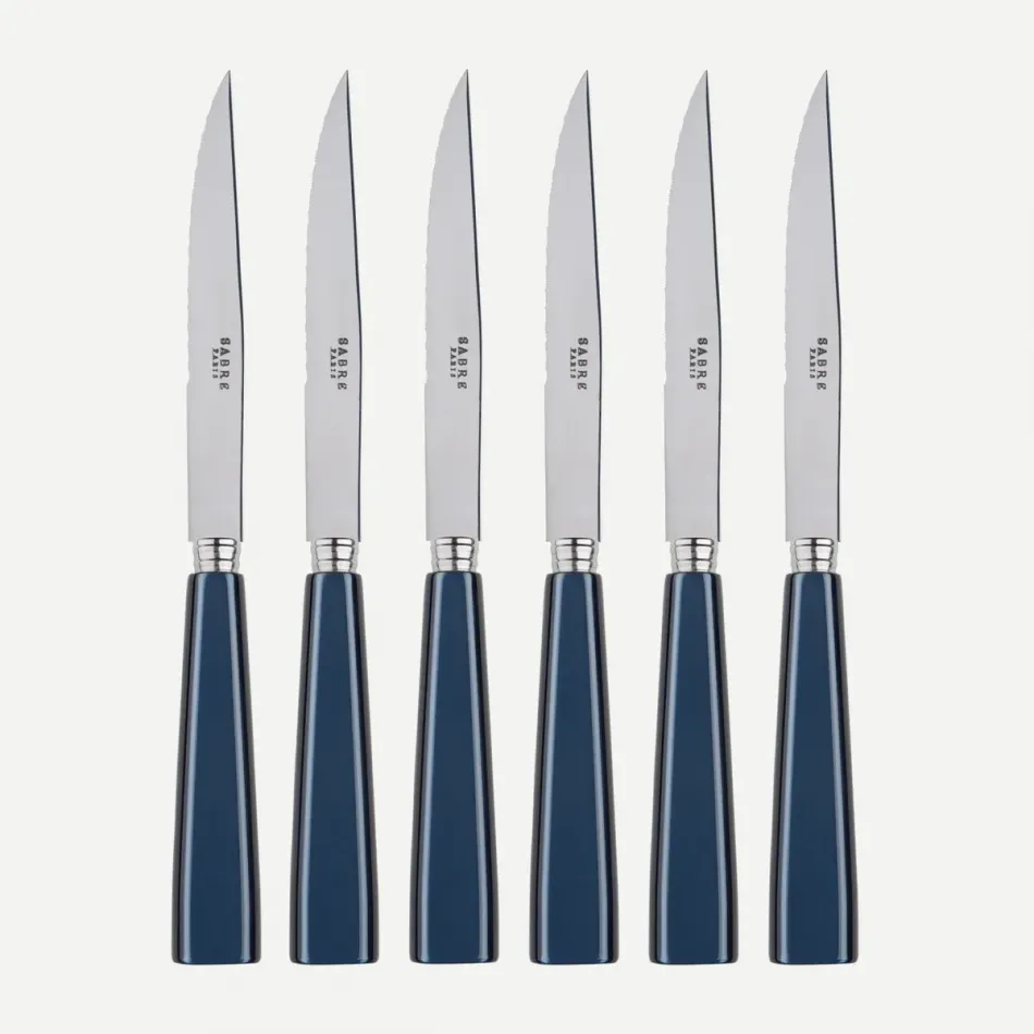 Icon Steel Blue Set Of 6 Steak Knives