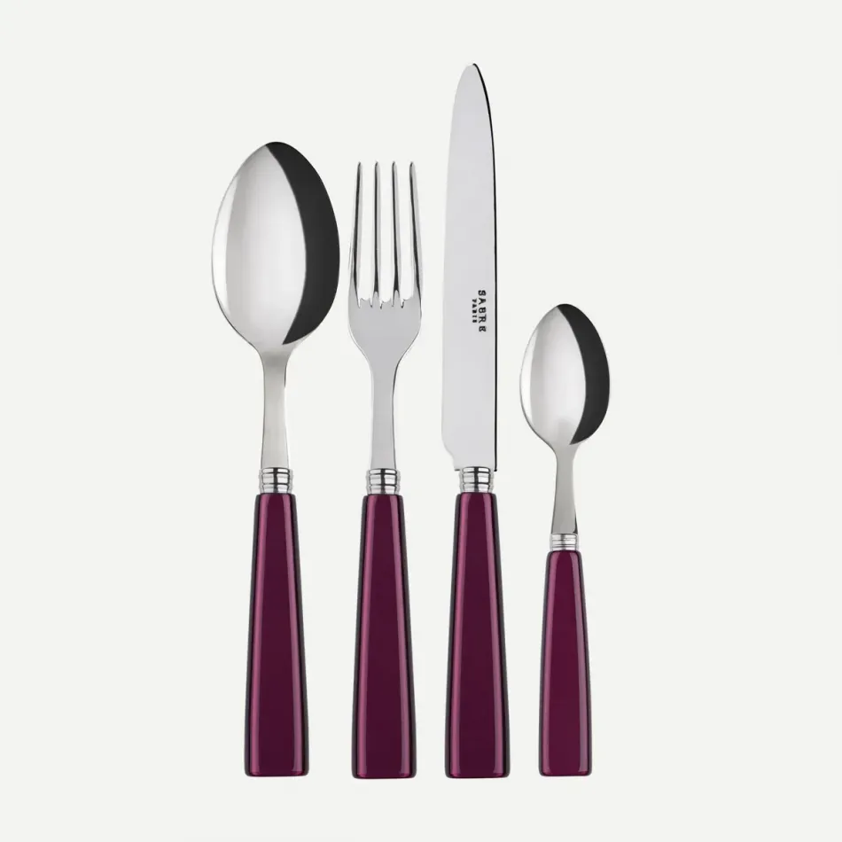 Icon Aubergine 48 Pieces Cutlery Set 9.25"