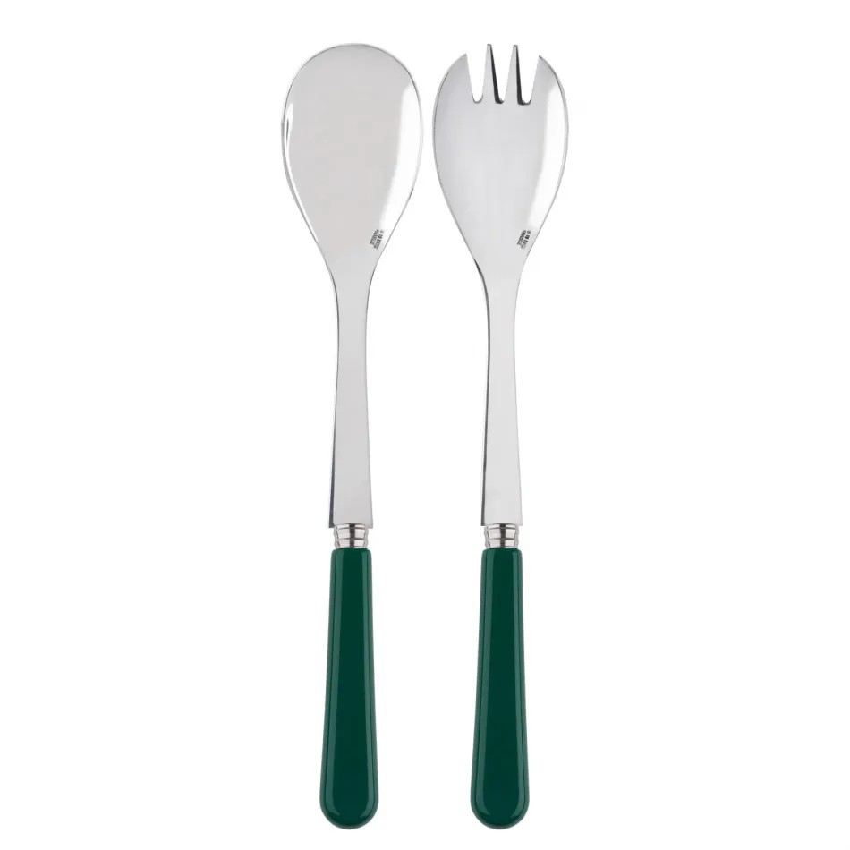 Basic Green 2-Pc Salad Serving Set 10.25" (Fork, Spoon)