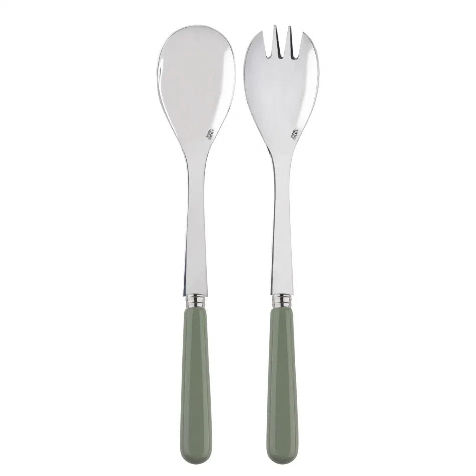 Basic Asparagus 2-Pc Salad Serving Set 10.25" (Fork, Spoon)