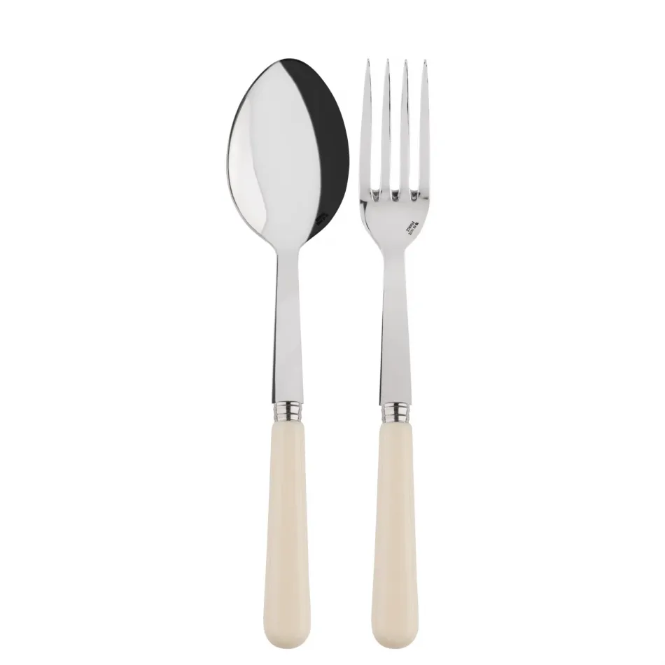 Basic Ivory 2-Pc Serving Set 10.25" (Fork, Spoon)