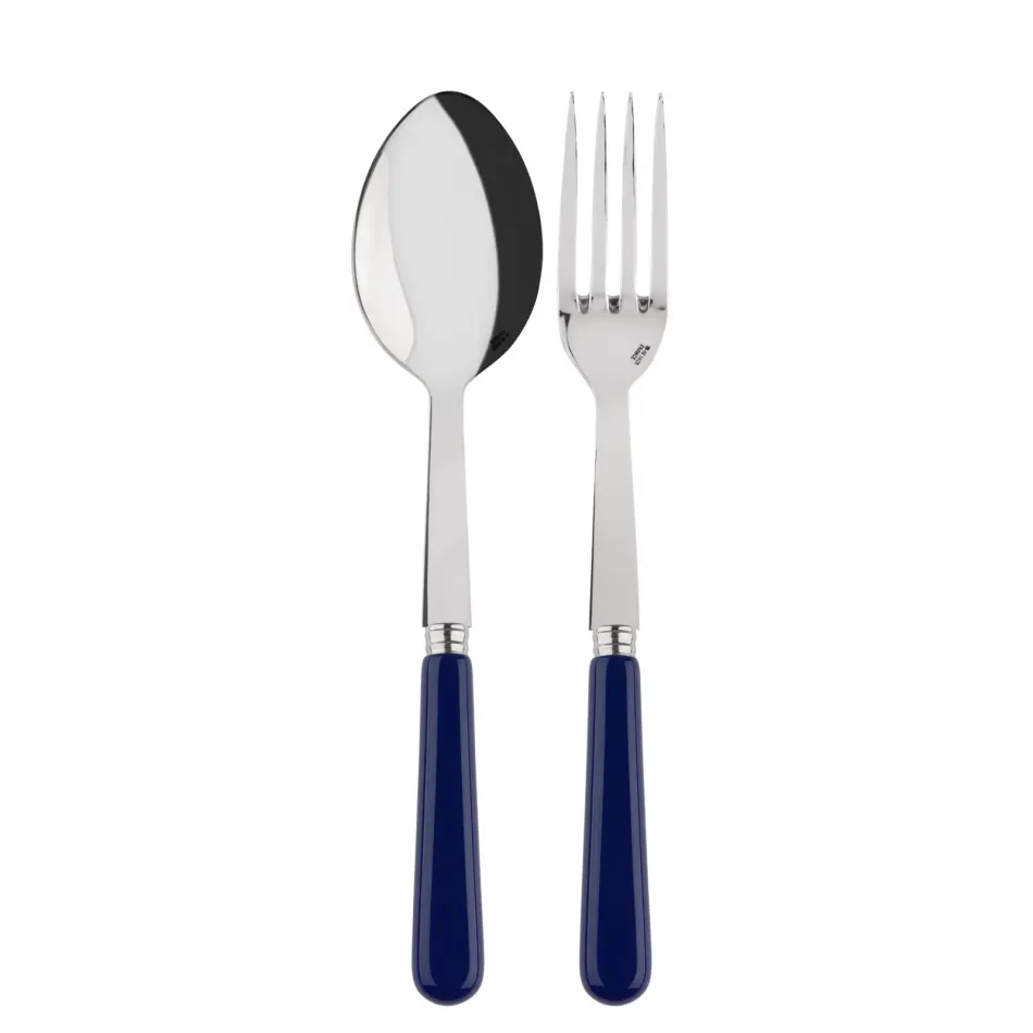 Basic Navy Blue 2-Pc Serving Set 10.25" (Fork, Spoon)