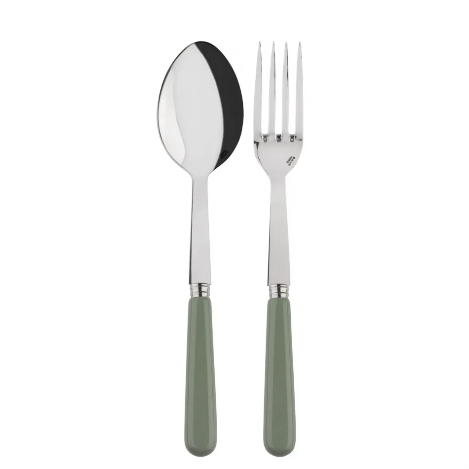 Basic Asparagus 2-Pc Serving Set 10.25" (Fork, Spoon)