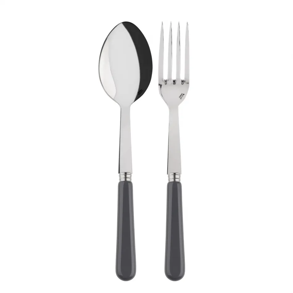 Basic Dark Grey 2-Pc Serving Set 10.25" (Fork, Spoon)