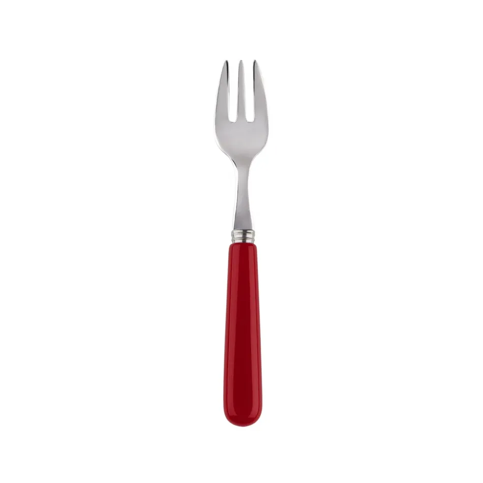 Basic Burgundy Oyster Fork 6"