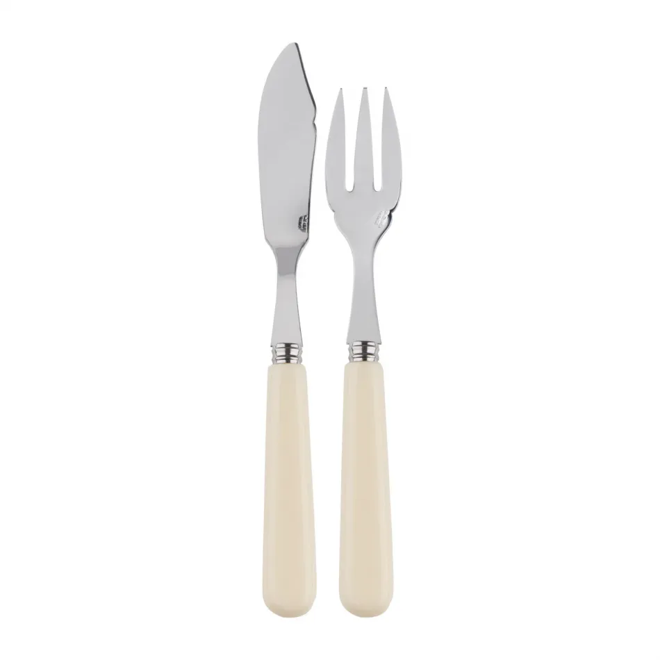 Basic Ivory Fish Set 8.25" (Knife, Fork)