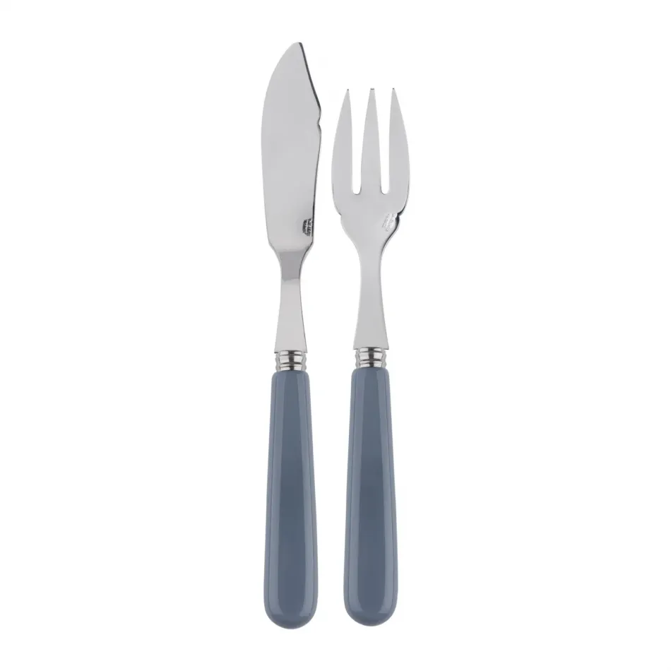 Basic Grey Fish Set 8.25" (Knife, Fork)