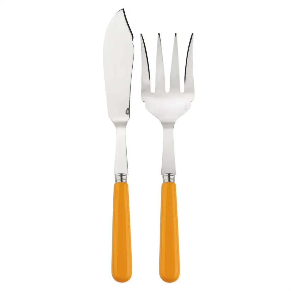 Basic Yellow 2-Pc Fish Serving Set 11" (Knife, Fork)