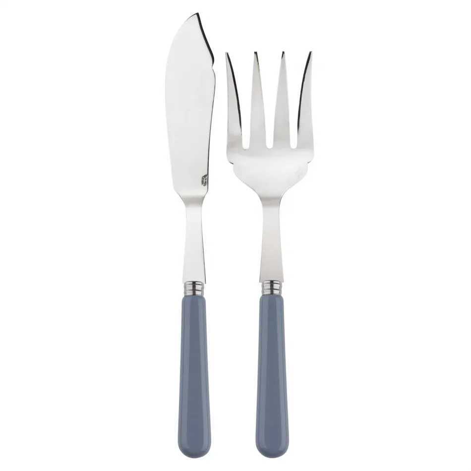 Basic Grey 2-Pc Fish Serving Set 11" (Knife, Fork)