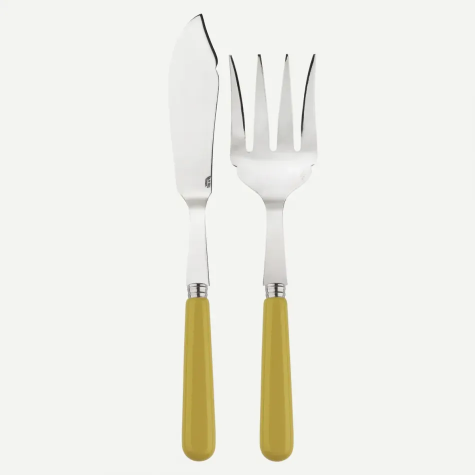 Basic Yellow Corn Fish Serving Set 11"
