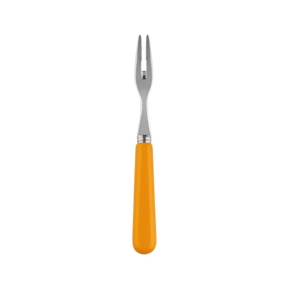 Basic Yellow Cocktail Fork 5.75"