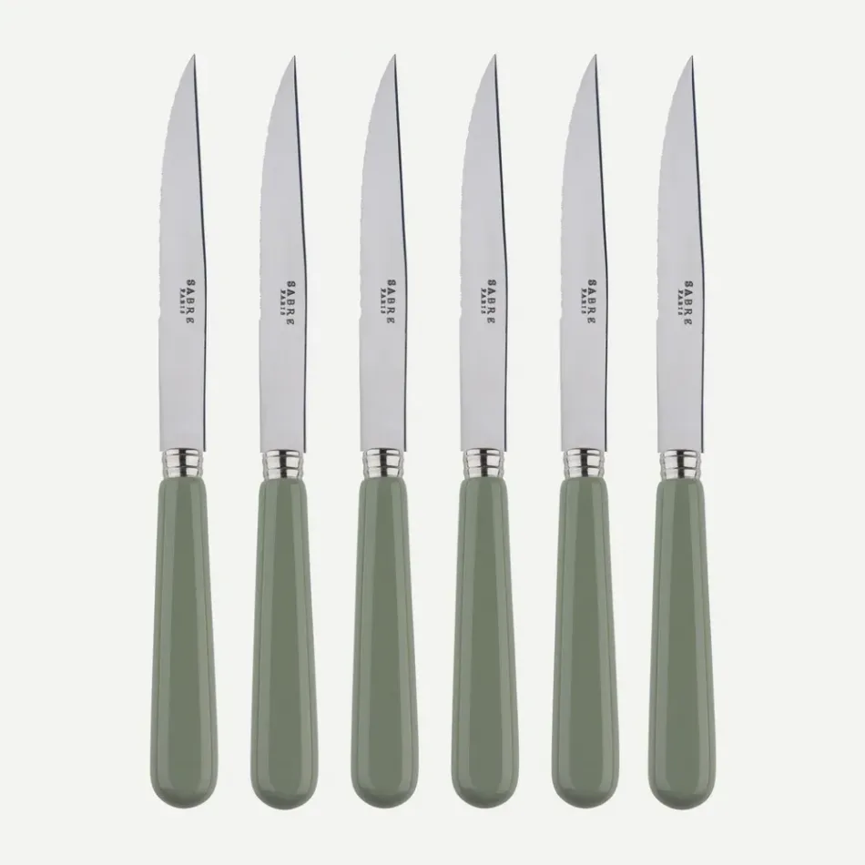Pop Unis Asparagus Set Of 6 Steak Knives
