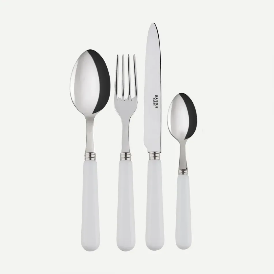 Basic White 48 Pieces Cutlery Set 9.25"