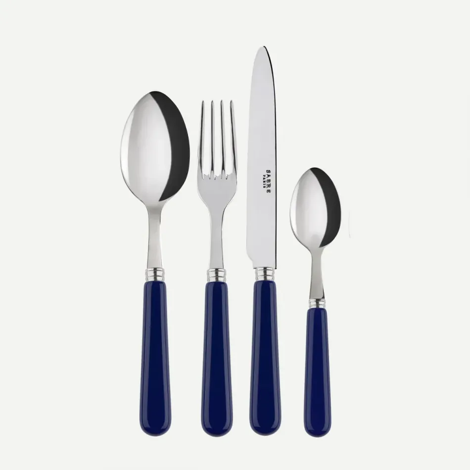 Pop Unis Navy Blue 48 Pieces Cutlery Set 9"1/4