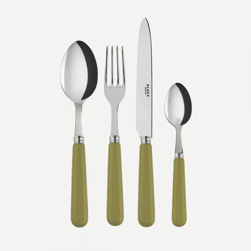 Basic Sage Green 48 Pieces Cutlery Set 9.25"