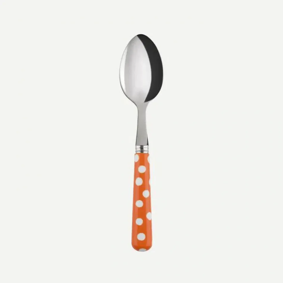 White Dots Orange Teaspoon 6"