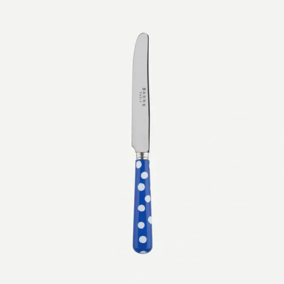 White Dots Lapis Blue Breakfast Knife 6.75"