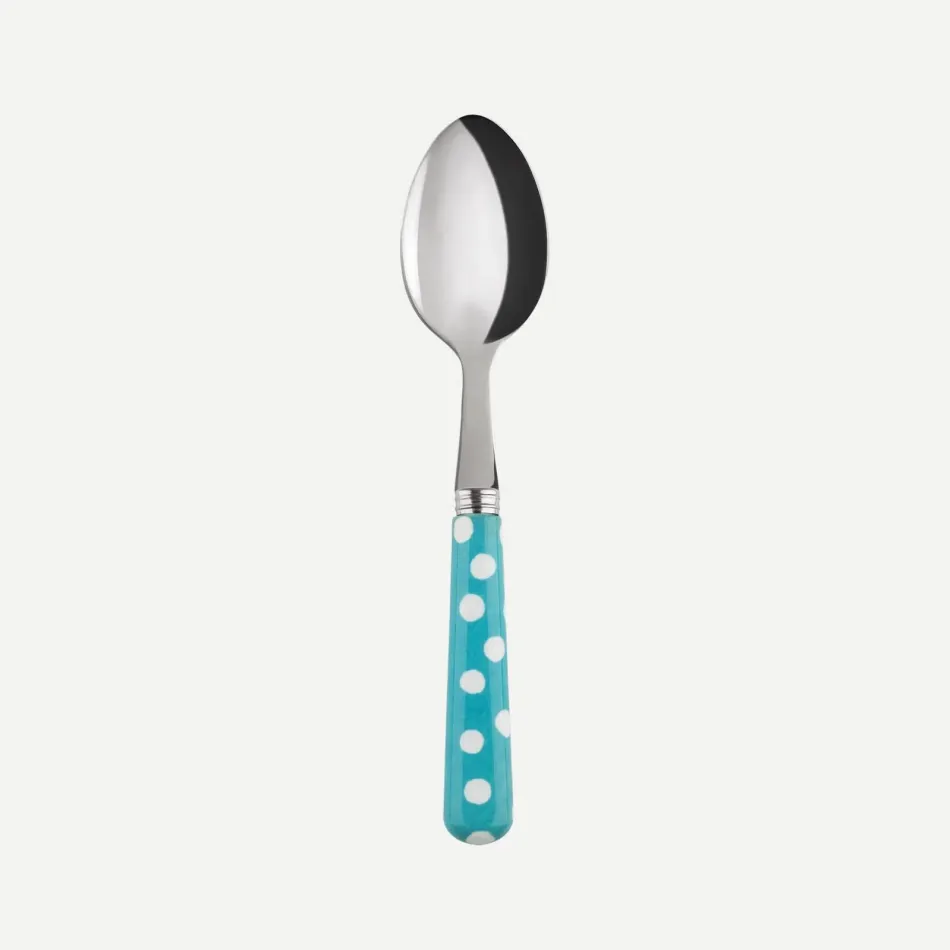 White Dots Turquoise Demitasse/Espresso Spoon 5.5"