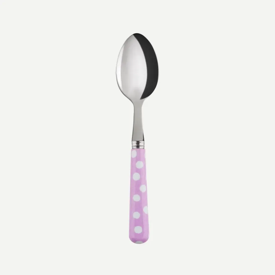 White Dots Pink Demitasse/Espresso Spoon 5.5"
