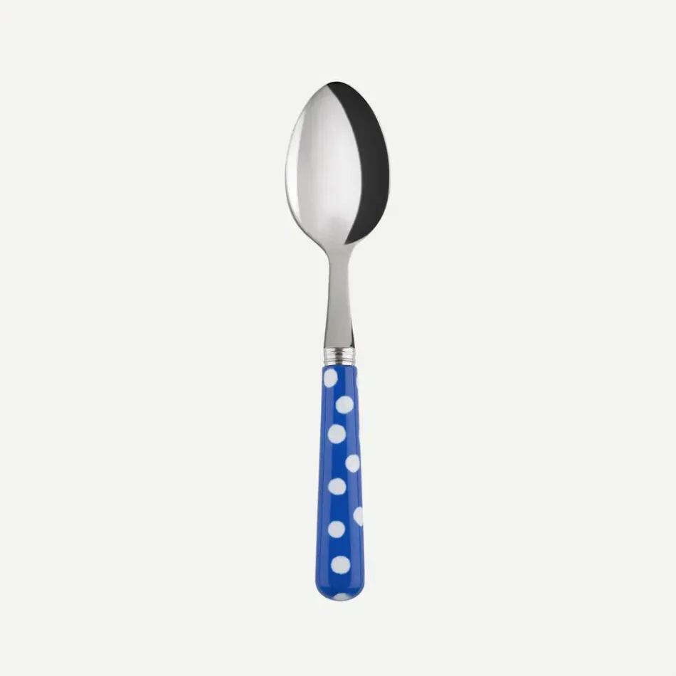 White Dots Lapis Blue Demitasse/Espresso Spoon 5.5"