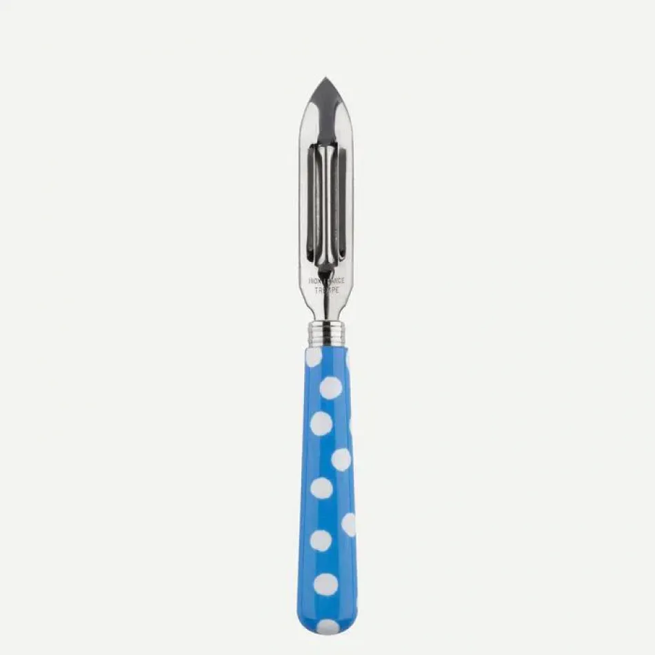 White Dots Light Blue Peeler