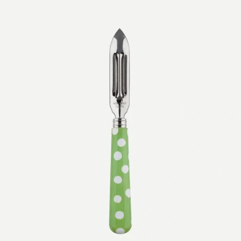 White Dots Garden Green Peeler